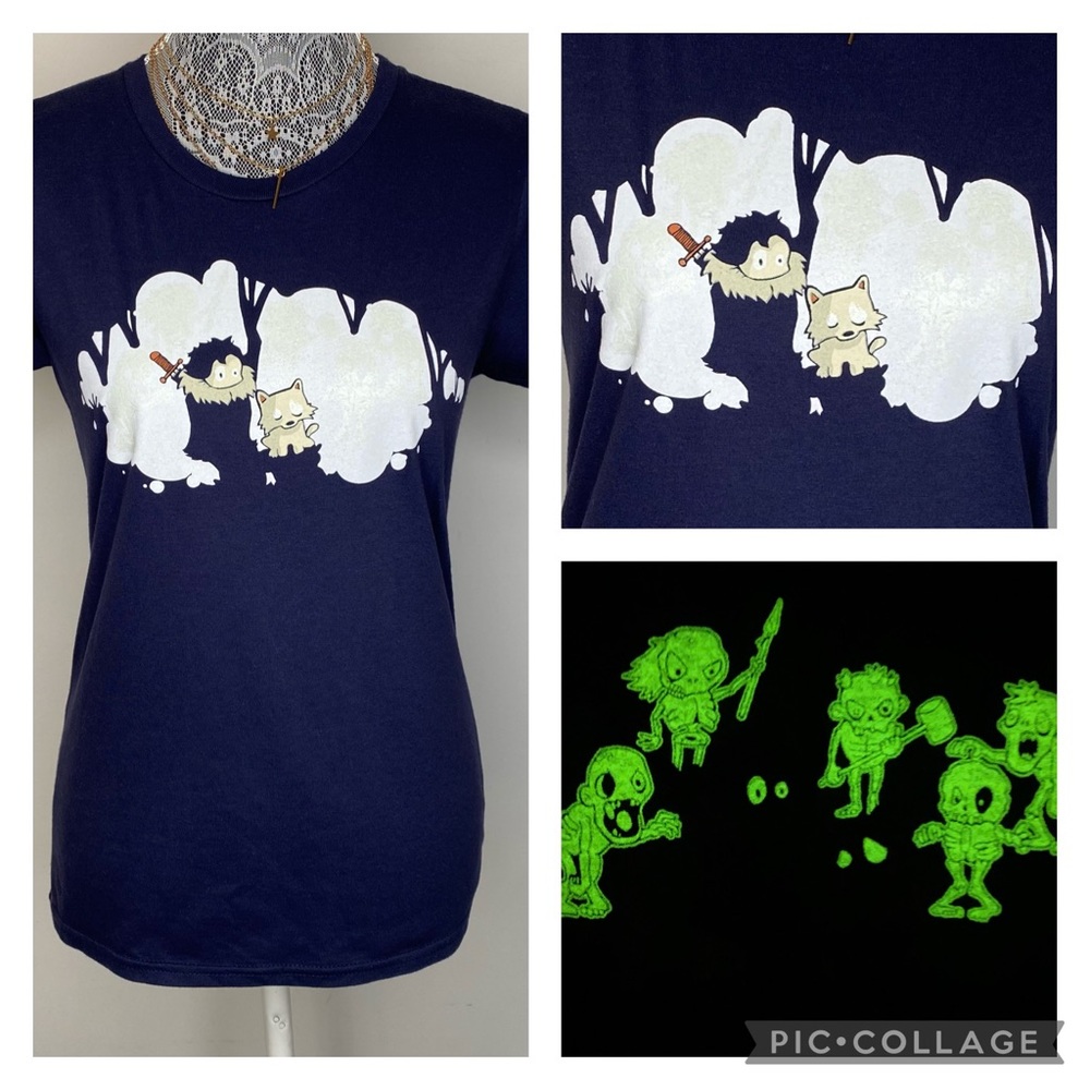 GOT GAME OF THRONES Glow in the Dark T-Shirt Small